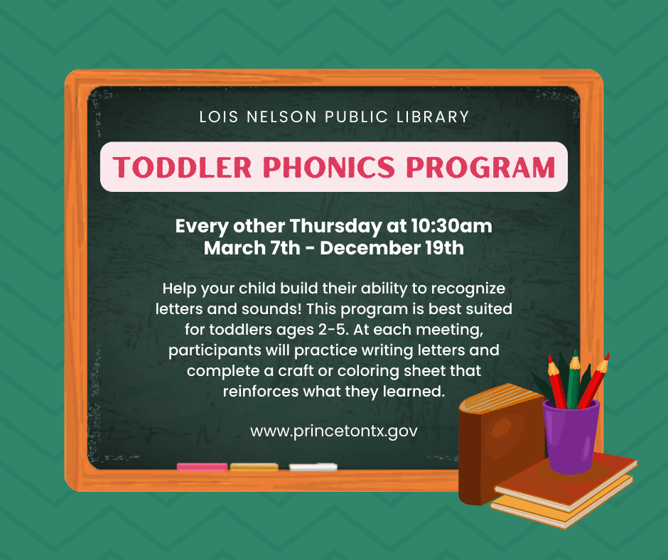 Toddler Phonics Program in Princeton, Texas